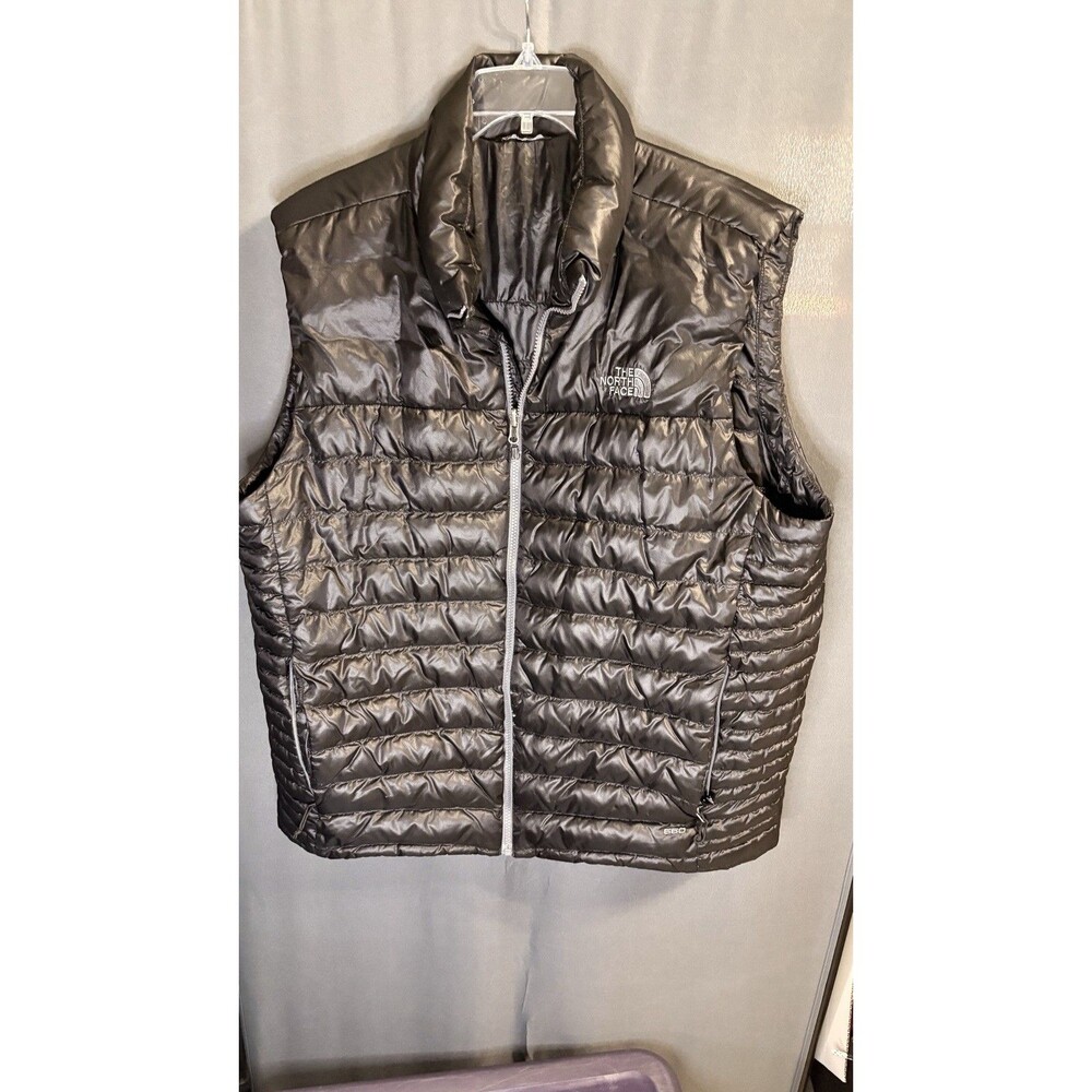 The North Face Aconcagua 550 Down Vest Black Puffer Quilted Stowable Mens XL